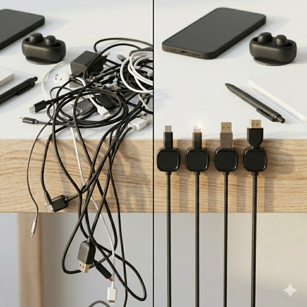 Organizador de cables magnético